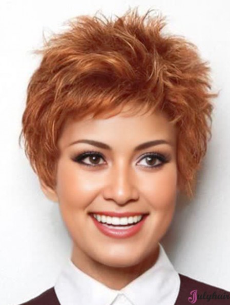 Boycuts Auburn Straight 4 inch Cropped Synthetic Wigs