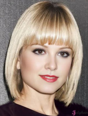 Blonde Chin Length Lace Front 11 inch Mena Suvari Wigs